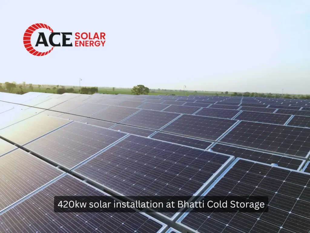 Installed Solar Panels at Bhatti Cold Storage