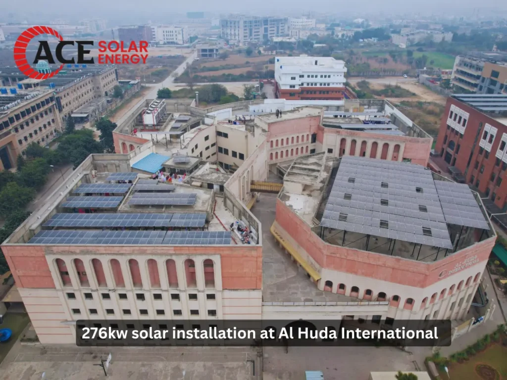 276kw solar system installed at Al Huda International